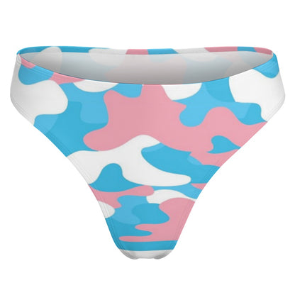 Blue Pink White Pride Camouflage T-Back Tucking Knickers