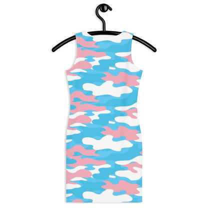 Teen - Blue Pink White Pride Camouflage Body-Hugging Dress