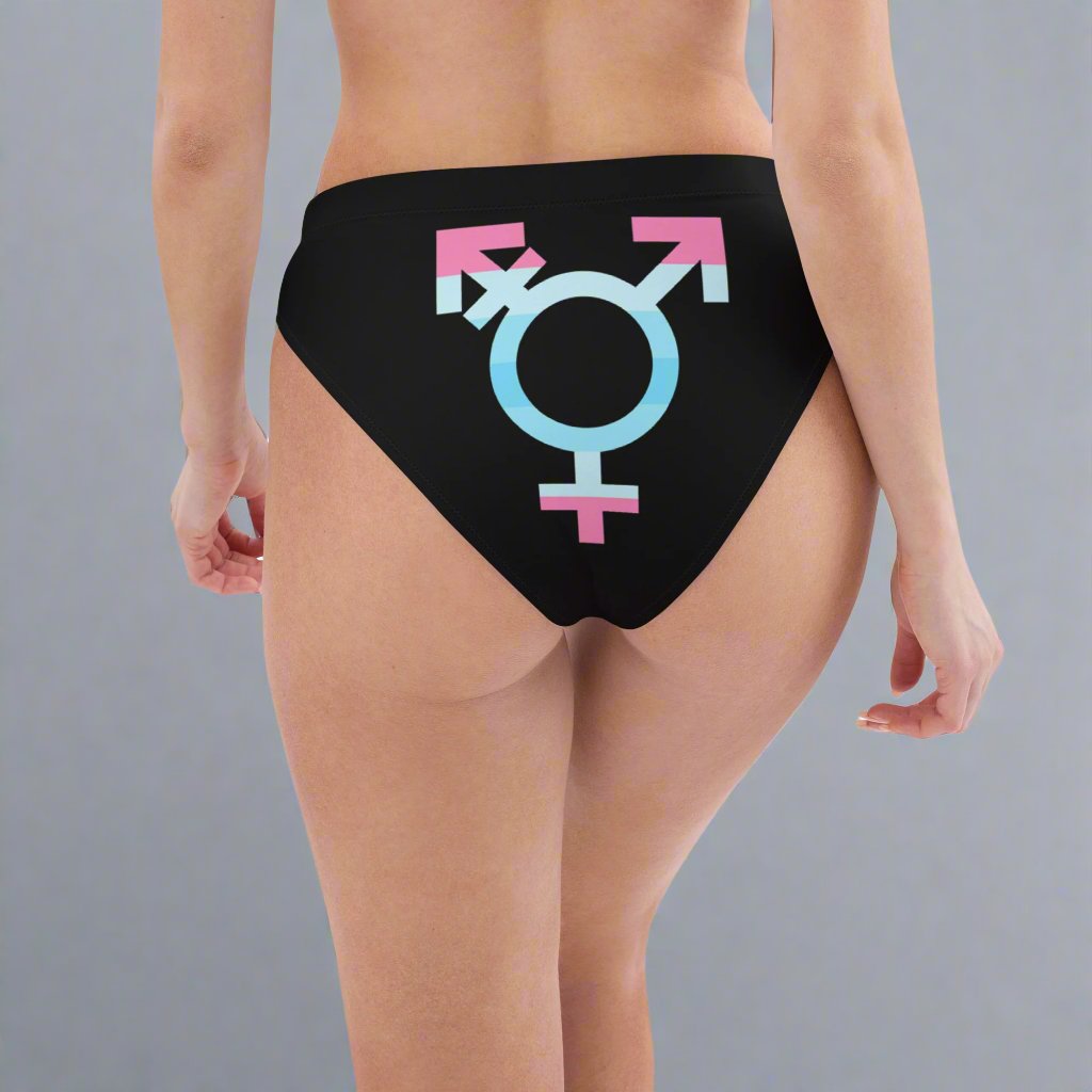 Full Pride Symbol Black High-Waist Hip-Cut Tucking Panty