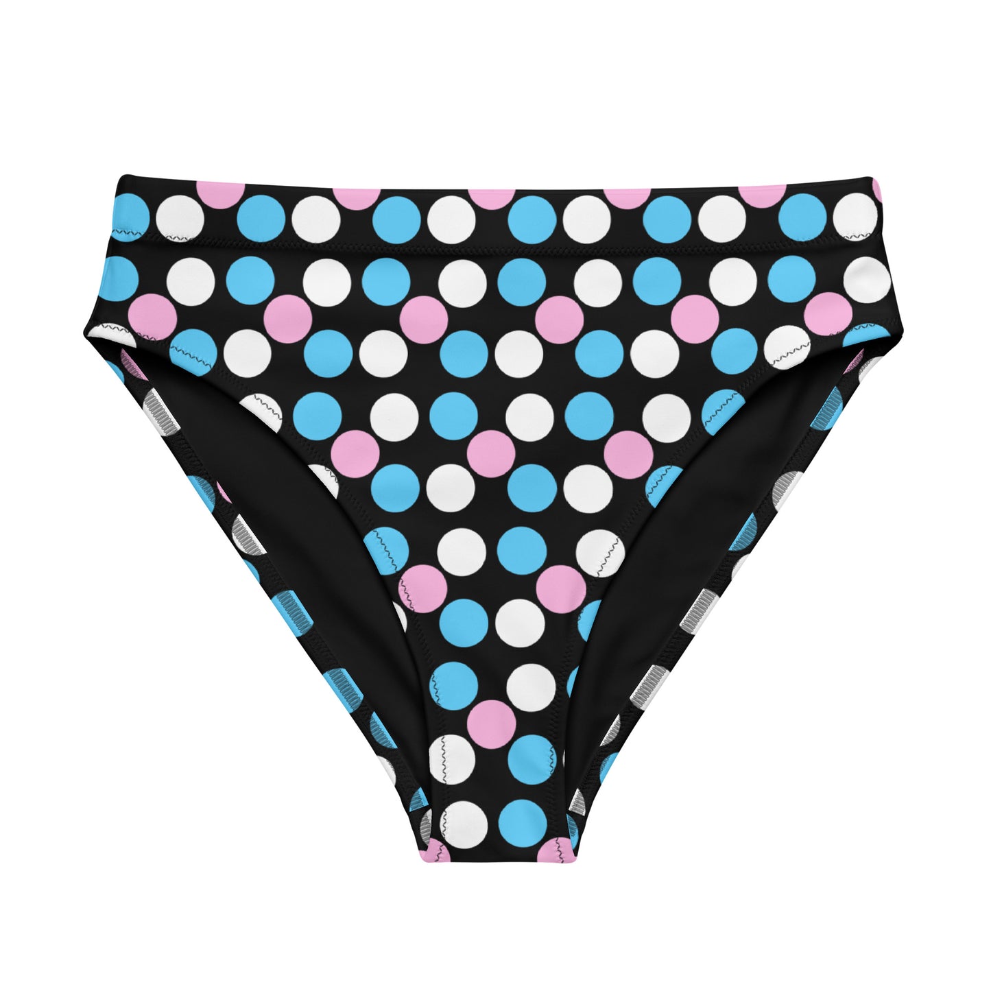 Blue Pink White Pride Polka Dot Hip-Cut Tucking Panty