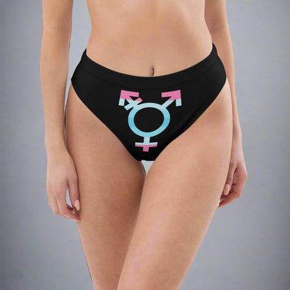 Full Pride Symbol Black High-Waist Hip-Cut Tucking Panty