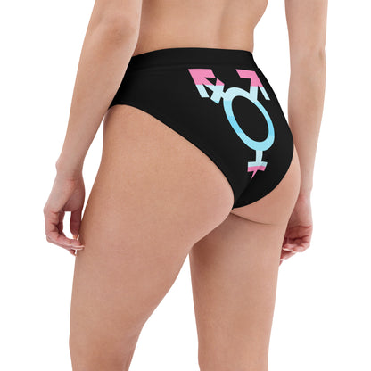 Full Pride Symbol Black High-Waist Hip-Cut Tucking Panty