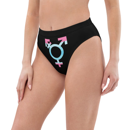 Full Pride Symbol Black High-Waist Hip-Cut Tucking Panty