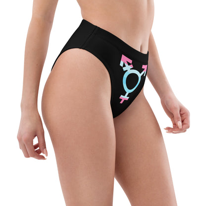 Full Pride Symbol Black High-Waist Hip-Cut Tucking Panty