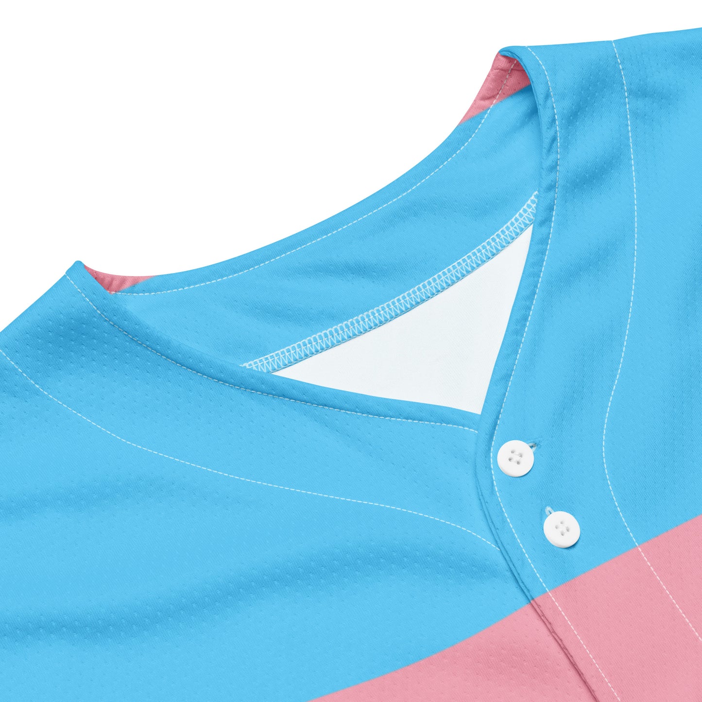 2XS - 6XL Blue Pink White Pride Recycled Baseball Jersey