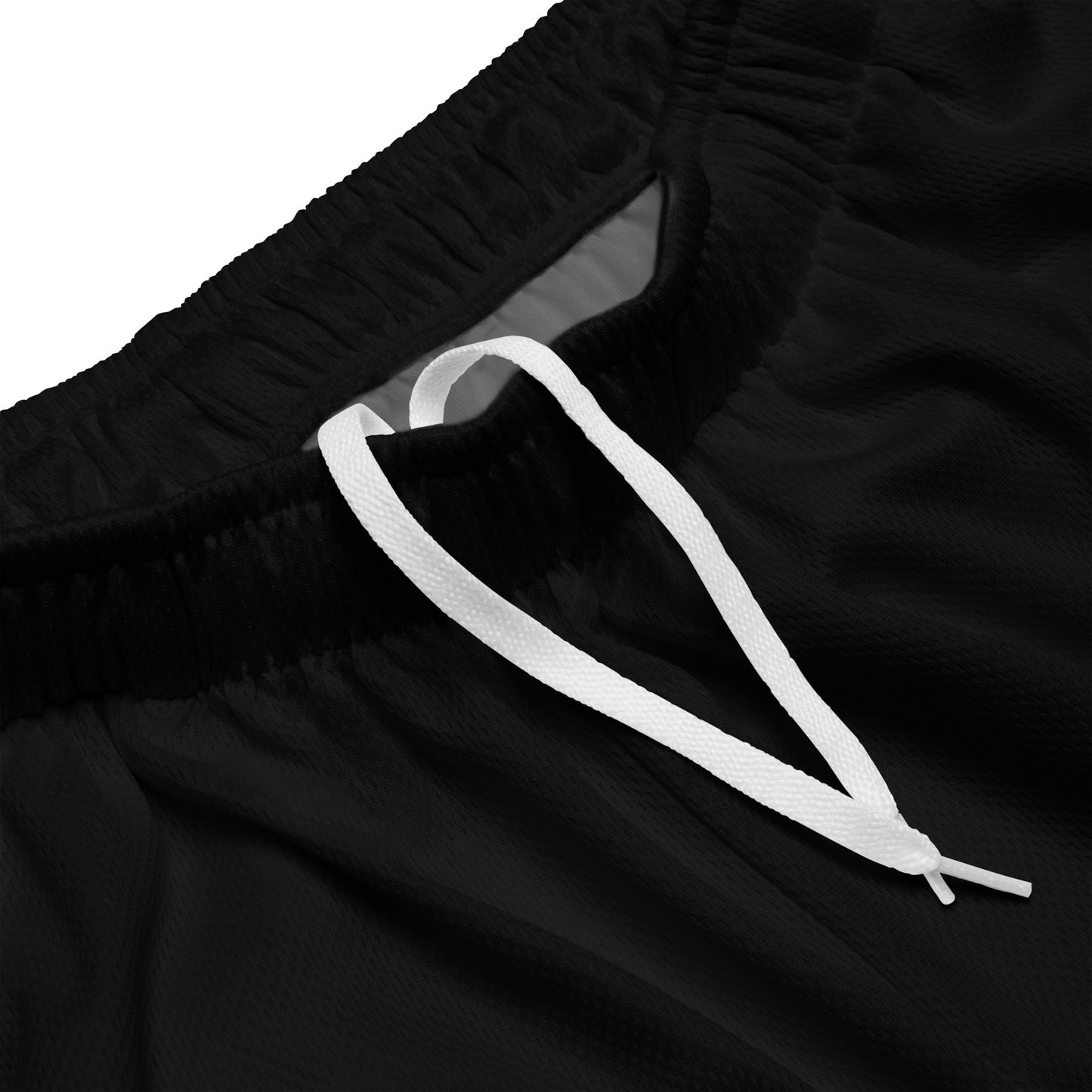 Blue Pink White Pride 'Five Dots' Black Mesh Workout Shorts