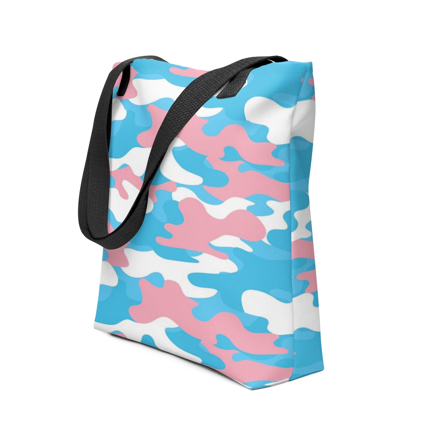 Blue Pink White All-Over Pride CamouflageTote