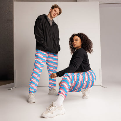 XS - 3XL Blue Pink White Pride Mosaic Track Pants