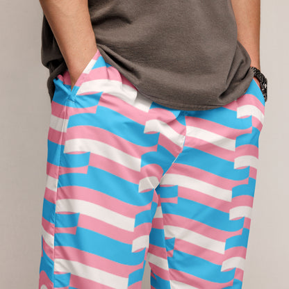 XS - 3XL Blue Pink White Pride Mosaic Track Pants