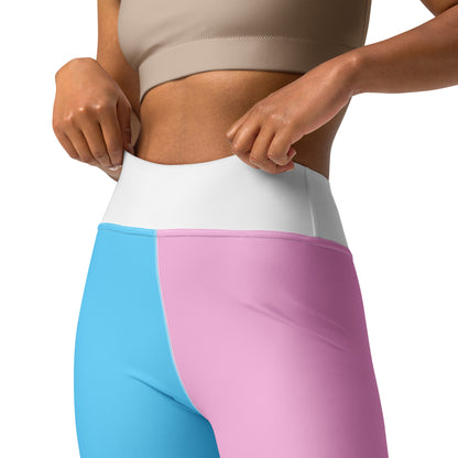 Trans Coloured High-Waisted Lightweight Casual Fitness Yoga Pants