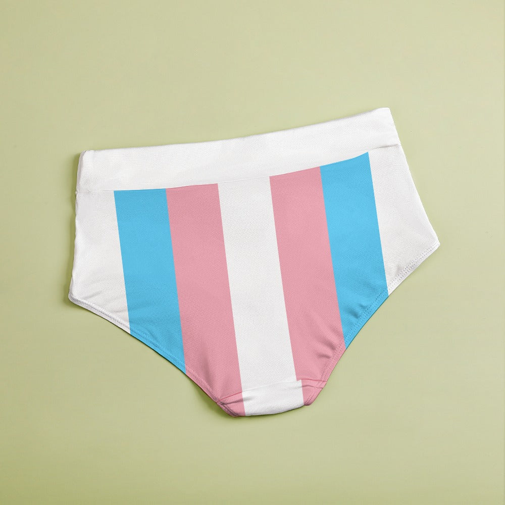 Trans Coloured Pride Black Statement High-Waist Knickers