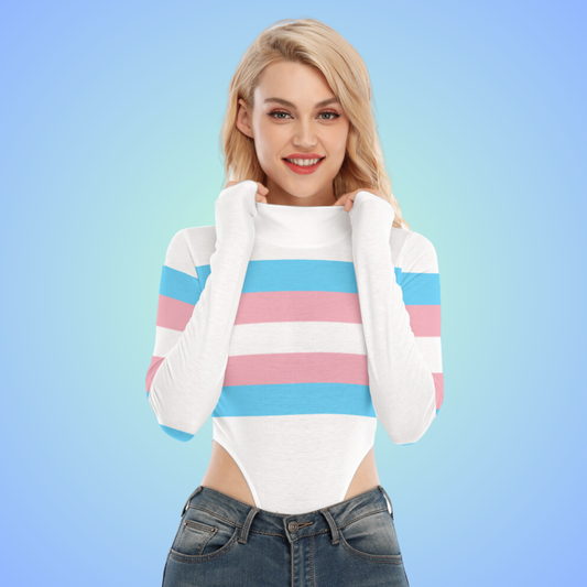 Teen All Over Blue Pink White Pride Long-Sleeve Body