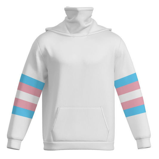 XS-6XL Pride Banded White Sleeve, High-Mask Hoodie