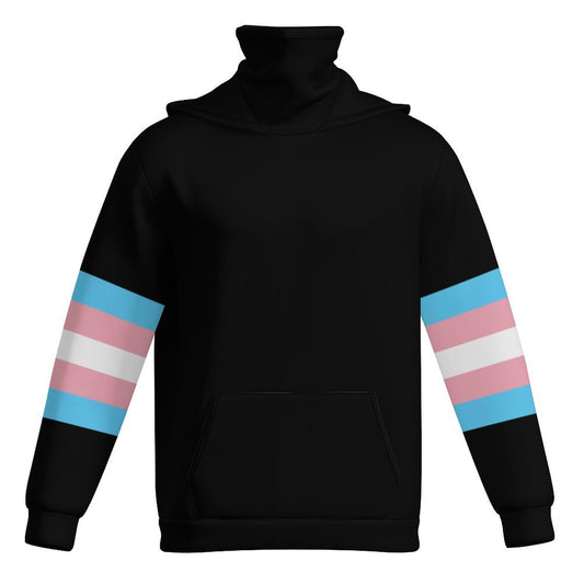 XS-6XL Pride Banded Black Sleeve, High-Mask Hoodie