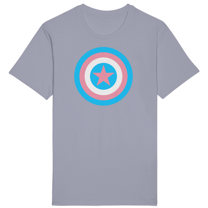 XS-5XL Blue Pink White Pride Trans Shield T-Shirt