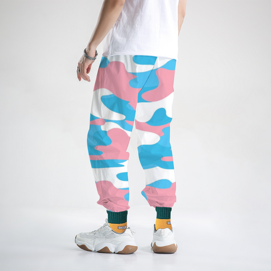 S-8XL Blue Pink White Pride Camo Baggy Jogger Pants