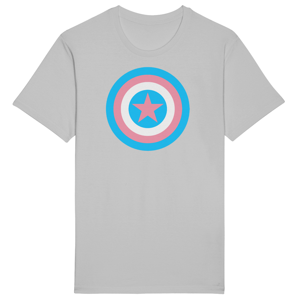 XS-5XL Blue Pink White Pride Trans Shield T-Shirt