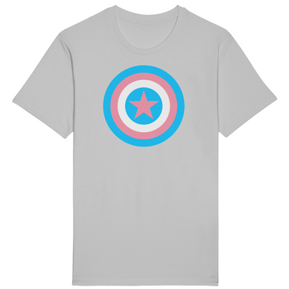 XS-5XL Blue Pink White Pride Trans Shield T-Shirt