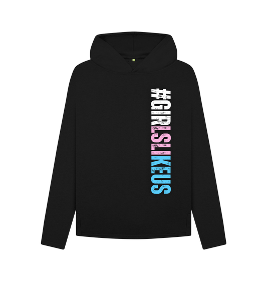 Black Printed Hoody