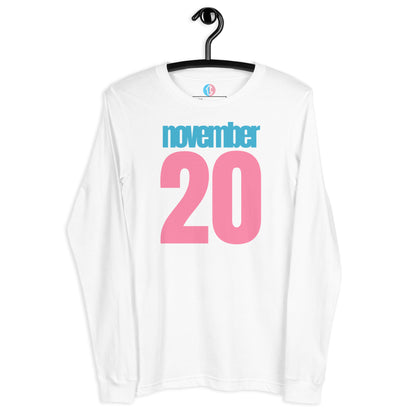 Remember November 20 Long-Sleeve White T-Shirt