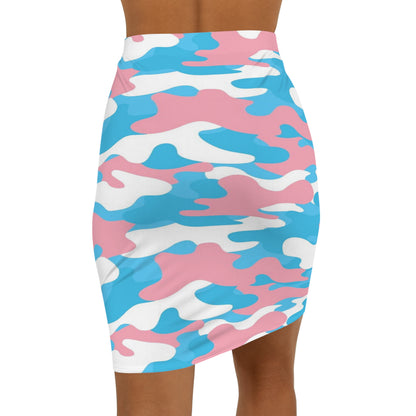 Teen Blue Pink White Pride Camouflage Bodyform Skirt