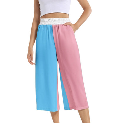 Trans Coloured Trans Paris Pride Loose-Leg Chiffon Culottes