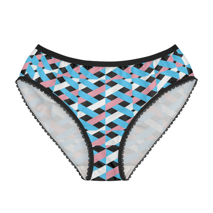 XS - 2XL Blue Pink White Pride  High-Cut Knickers