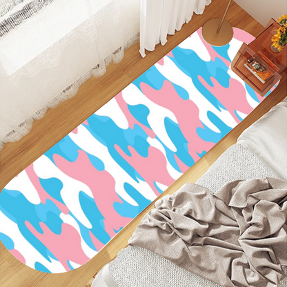 Blue Pink White All-Over Pride Camouflage Bath Mat
