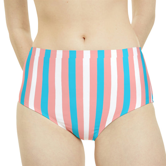 Blue Pink White Candy Striped Kid's Hipster Tucking Panty 8-13yrs