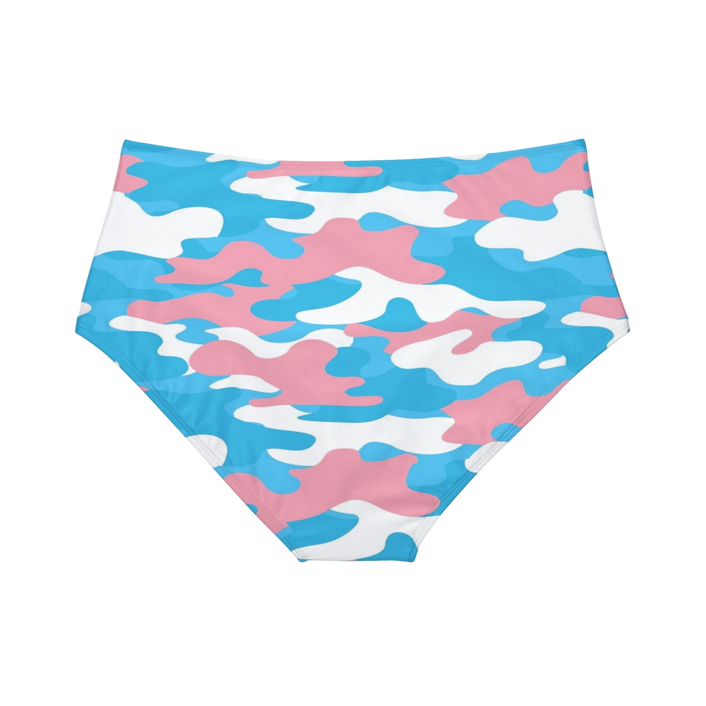 Blue Pink White Camouflage 70's Schoolgirl Hipster Tuck