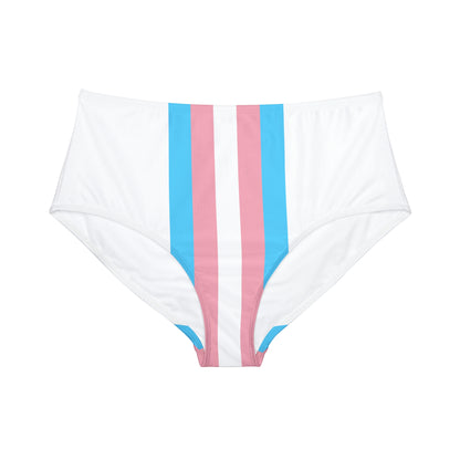 Blue Pink White Pride Striped 70's Schoolgirl Hipster Tuck