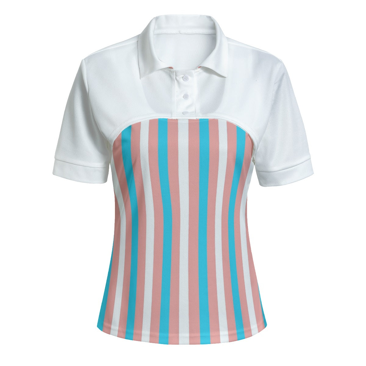 Plus Size All-Over Pride Candy Shirt White 2Pcs Polo T-Shirt