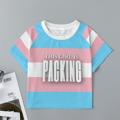 Teen - Plus Size 'THIS GIRL IS PACKING' Crop T-Shirt