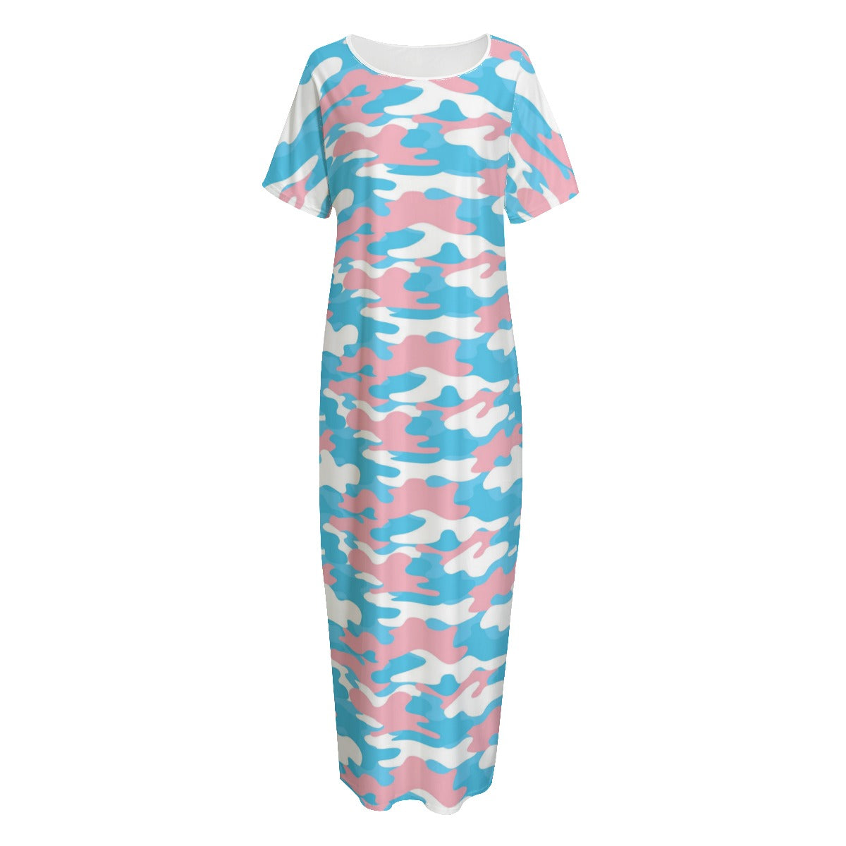 Trans Coloured Trans Pride Camouflage Long T-Shirt Style Nightdress