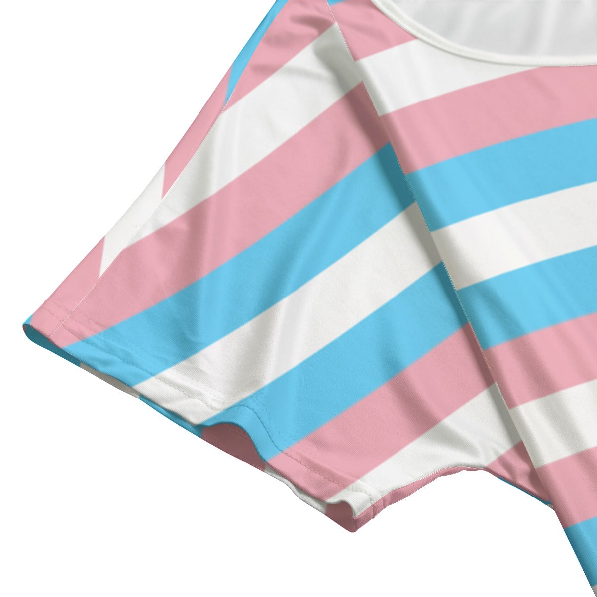 Trans Coloured Trans Pride Ribbon Long T-Shirt Style Nightdress