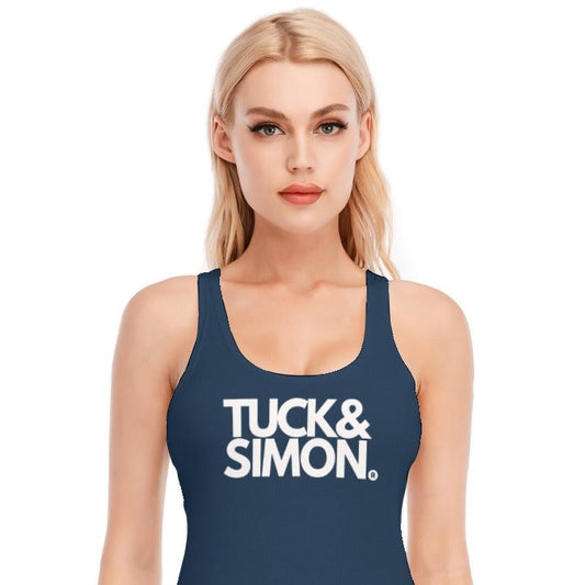 Tuck&Simon Navy Racer Back Yoga Vest