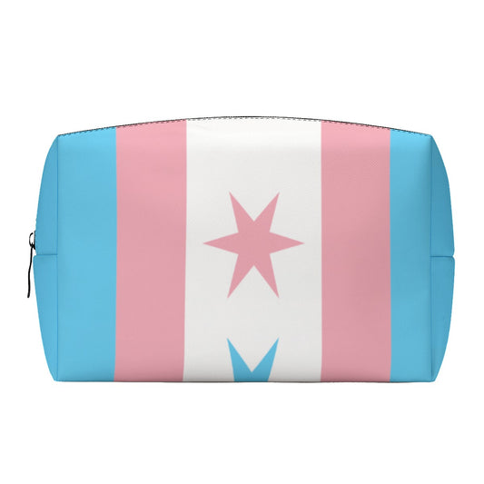 Teen Trans Coloured Chicago Trans Pride Vegan Leather Roll Bag