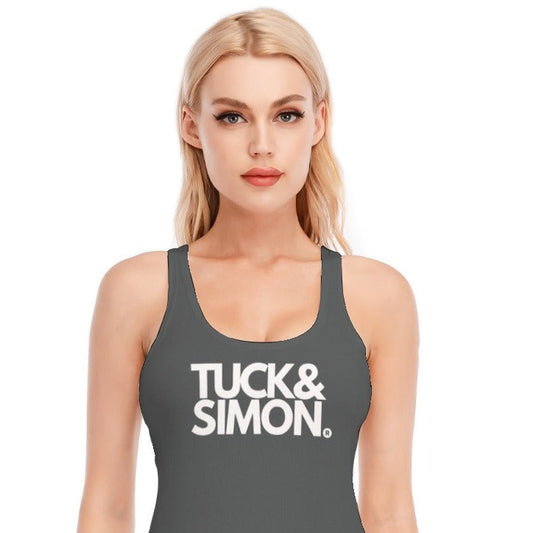 Tuck&Simon Dark Grey Racer Back Yoga Vest