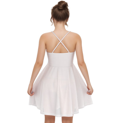 Teen - Plus Size Blue Pink White Pride Cross-Strap Cami Dress