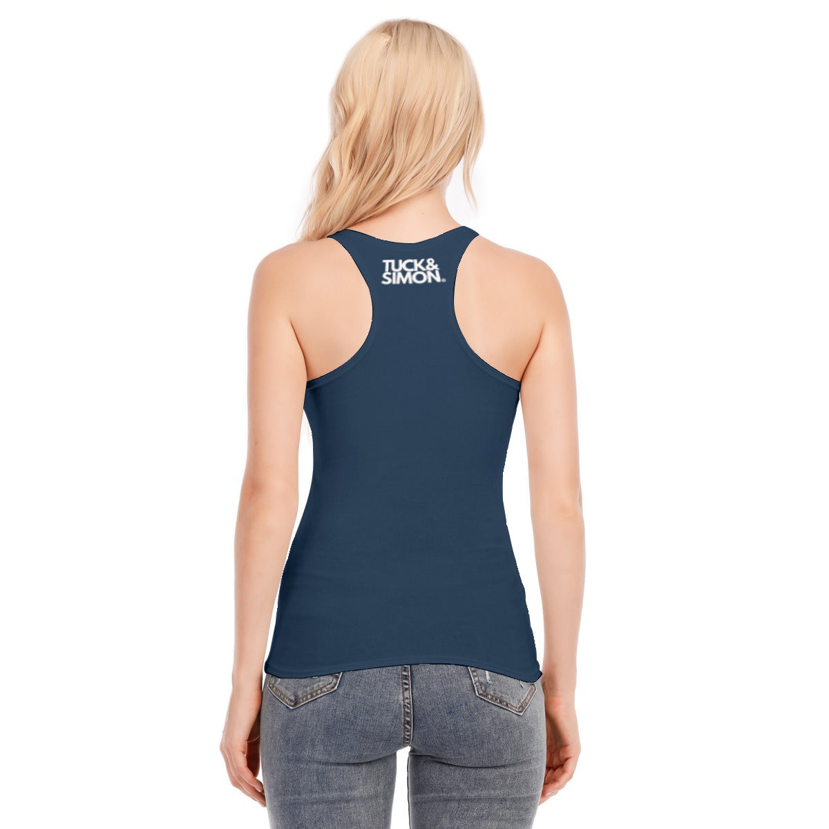 Tuck&Simon Navy Racer Back Yoga Vest