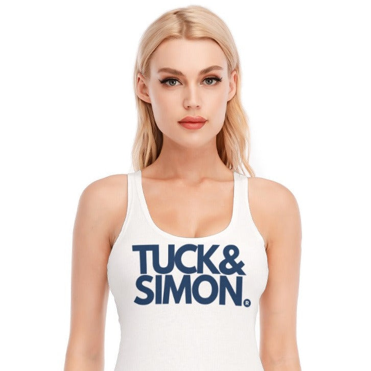 Tuck&Simon White Racer Back Yoga Vest