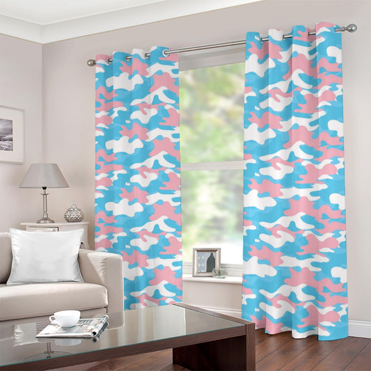 Long-Length Eyelet Bedroom Curtains
