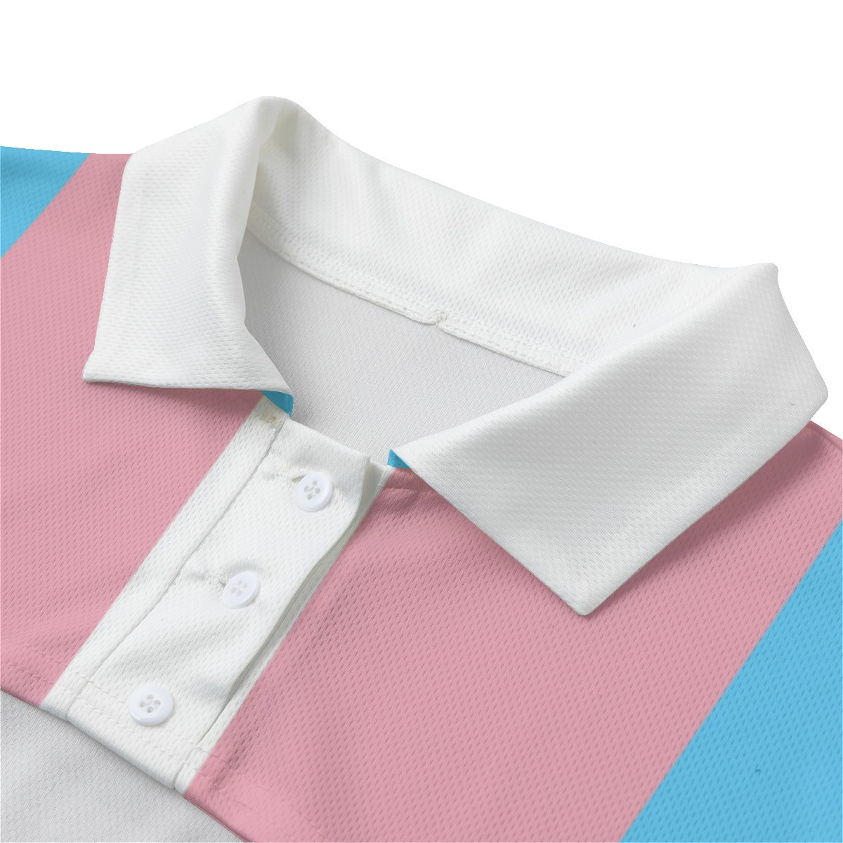 Plus Size Blue Pink White All-Over Pride 2Pcs Polo T-Shirt
