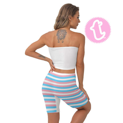 Blue Pink White Pride Stretchy Lady Boxers