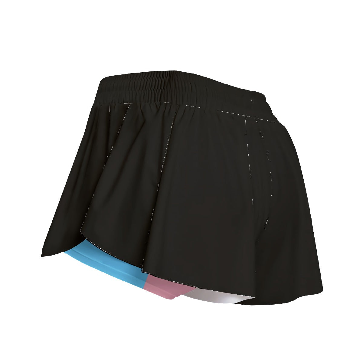 Blue Pink White Paris Pride Inner Black Fitness Sport Culottes