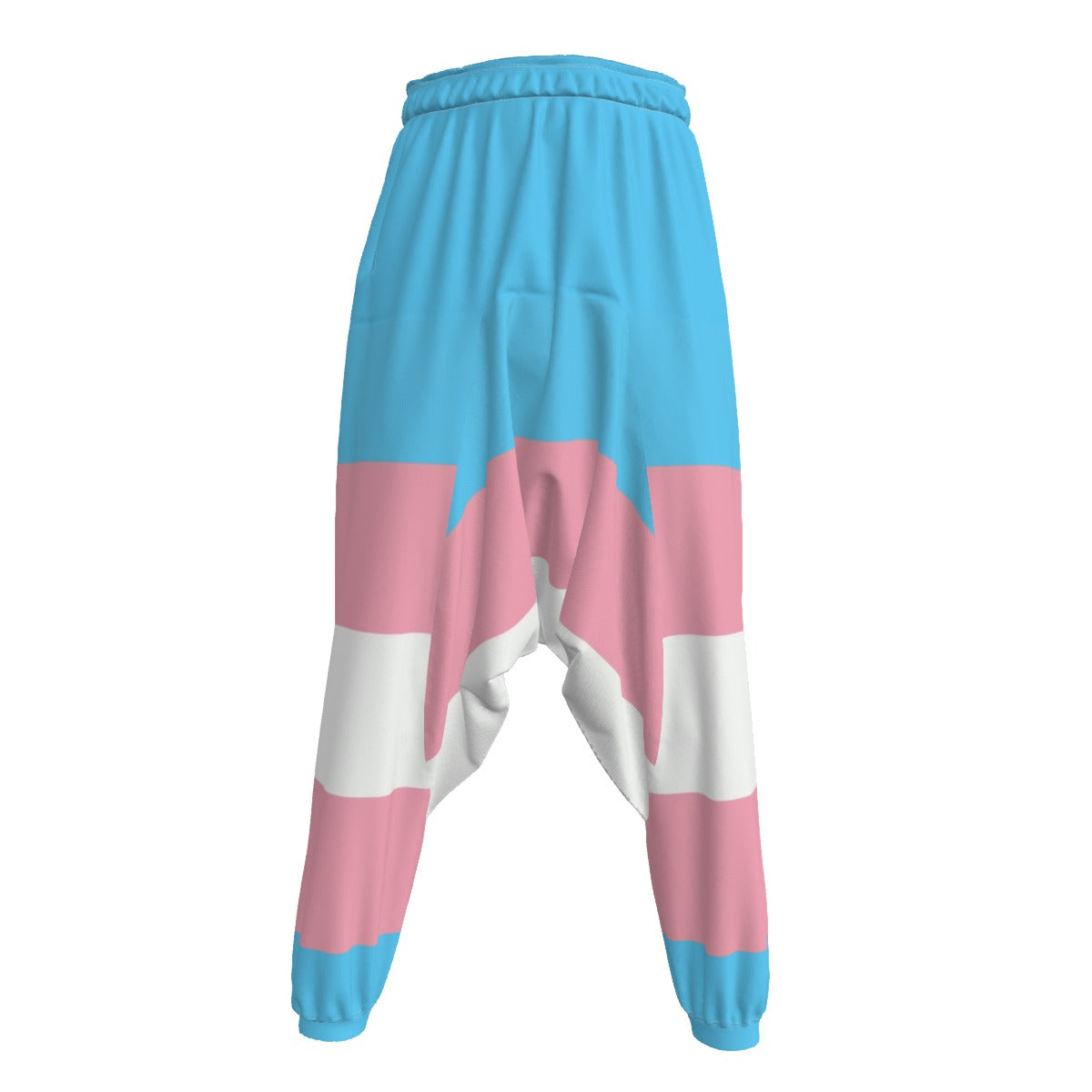 Trans Coloured Trans Pride Baggy Drop-Crotch Loose Trousers