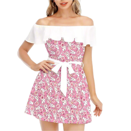 Teen Ice-Cream Chiffon Ruffle Dress