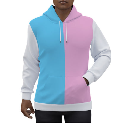 Plus Size Blue Pink White l'Paris Pride Hooded Pullover