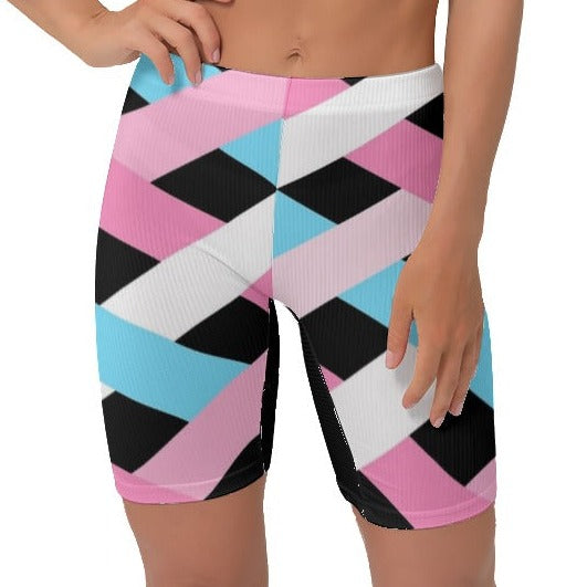 Blue Pink White Pride Stretchy Lady Boxers