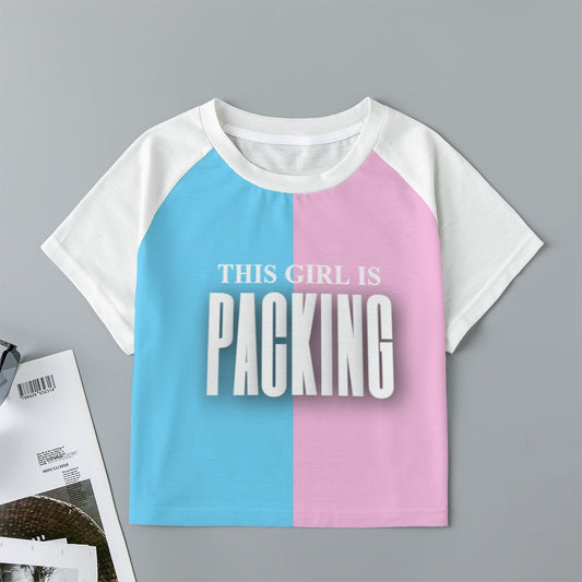 Teen - Plus Size 'THIS GIRL IS PACKING' Crop T-Shirt